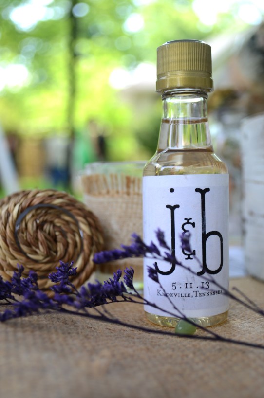 Airplane Bottles of Tequila with custom stickers.